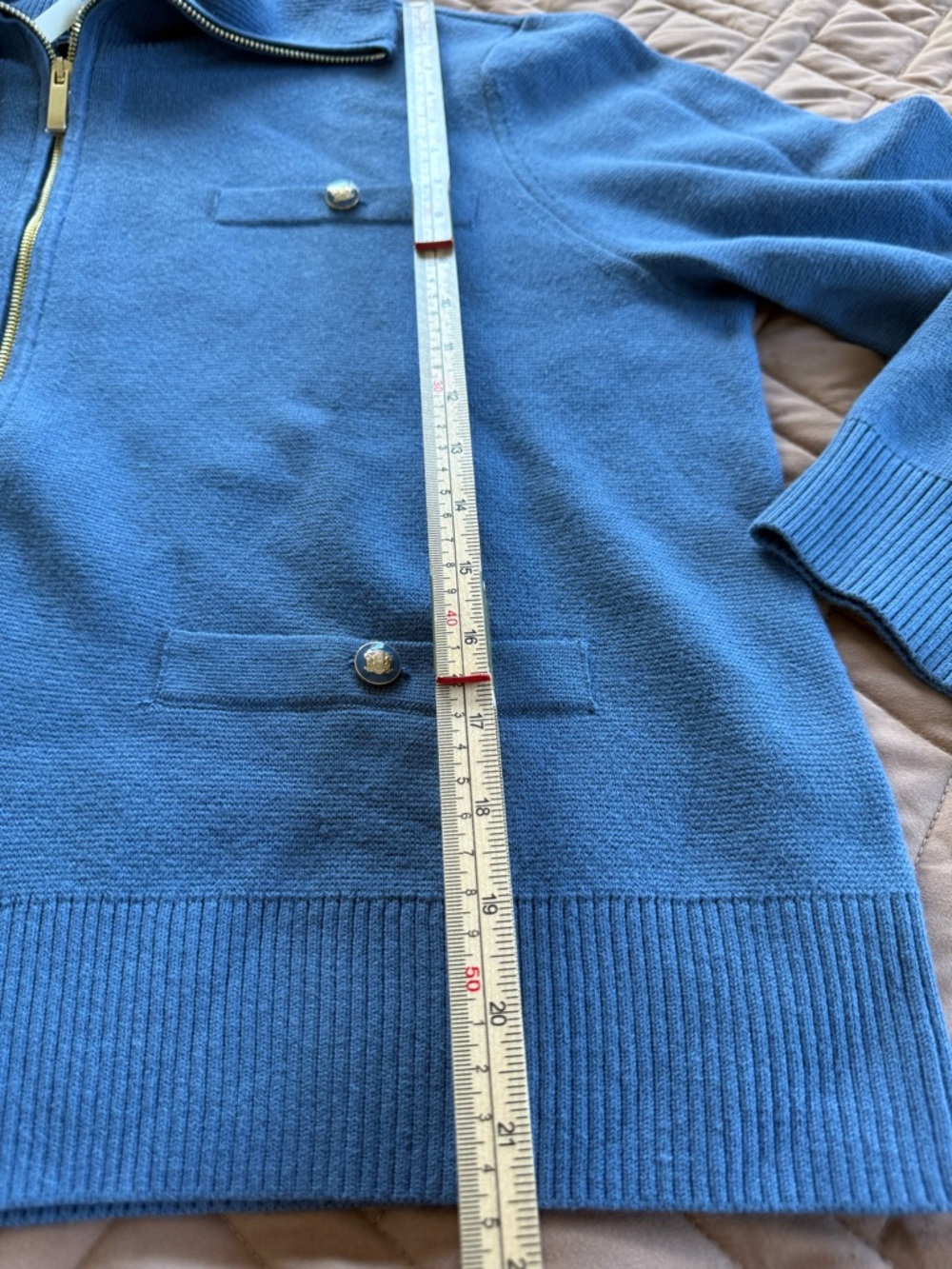Talbots Blue Zip-Front Utility Jacket - Picture 5 of 12
